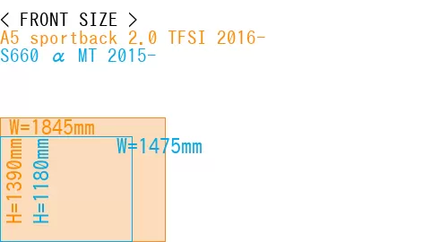 #A5 sportback 2.0 TFSI 2016- + S660 α MT 2015-